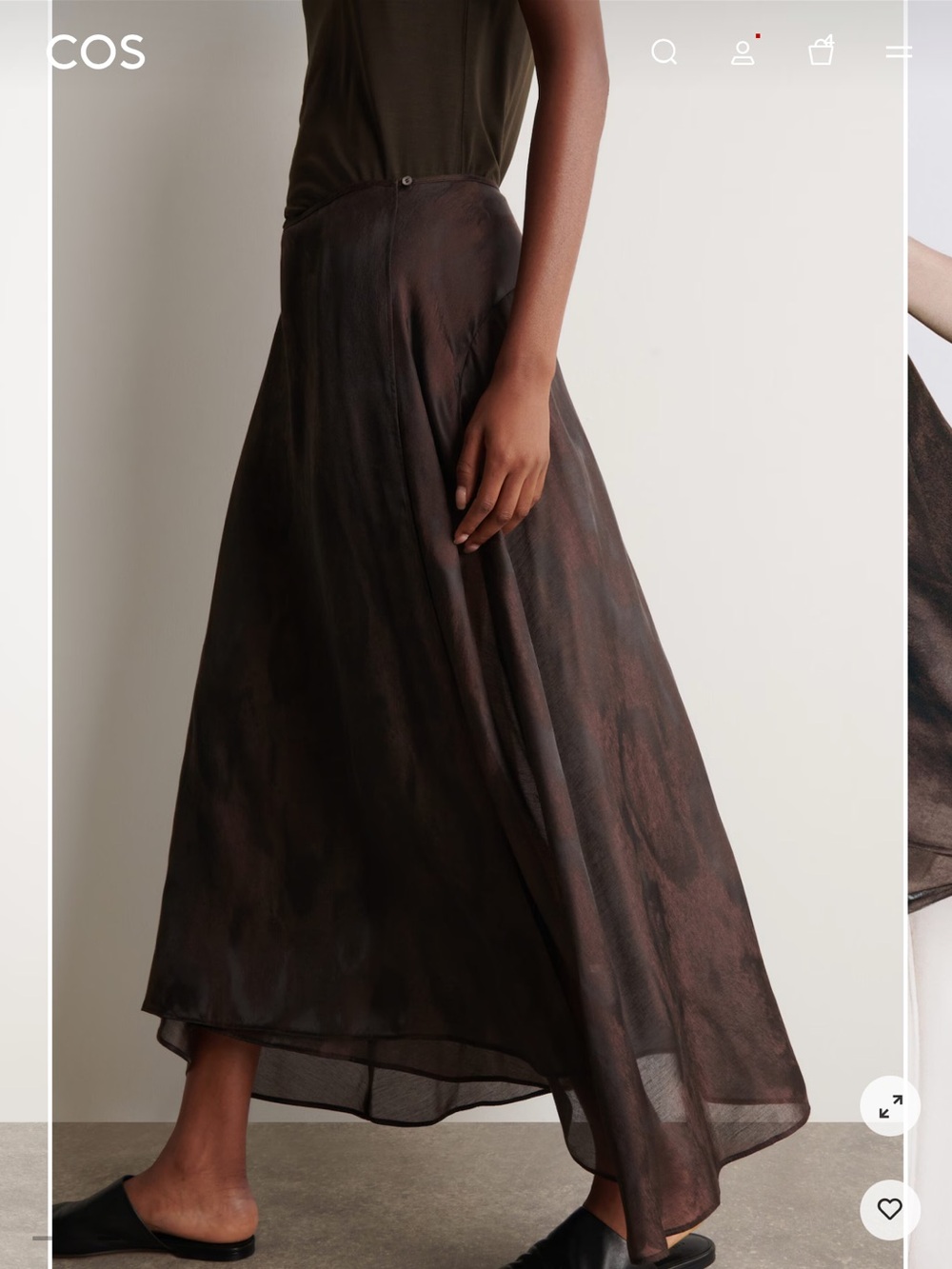 NWT COS JACQUARD HANDKERCHIEF MIDI SKIRT - SIZE 2 - pristine condition - Picture 2 of 4